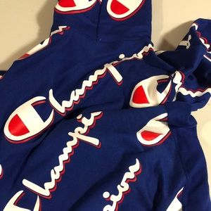 Median, champion small sized hoodie! Blue